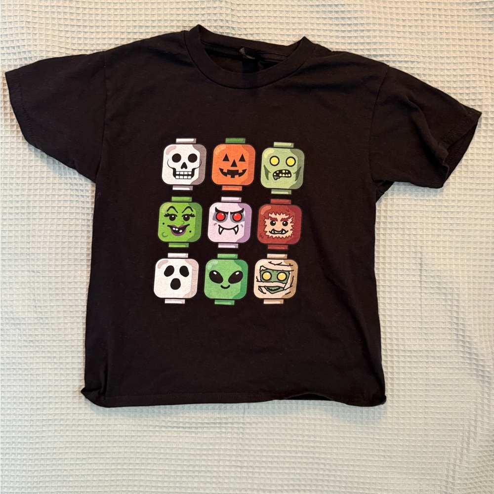 Soft Style Black Kids T-Shirt with Colorful Monster Graphics